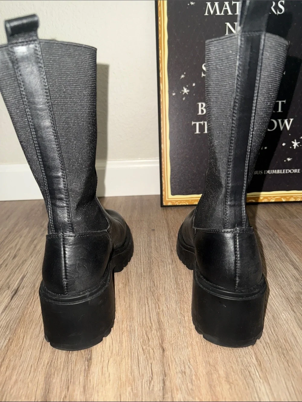 Steve Madden Black Platform Boots